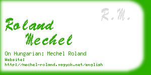 roland mechel business card